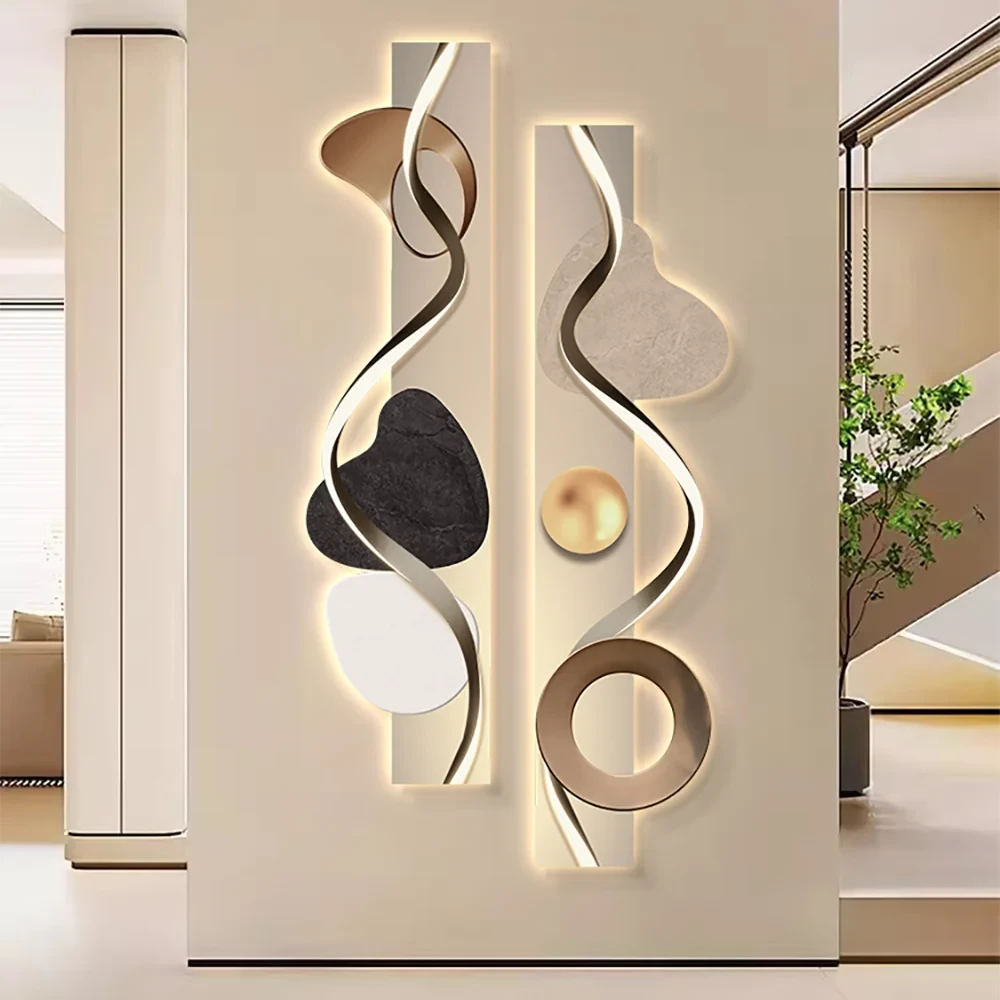 Modern Soyut Geometrik Çok Renkli Akrilik Duvar Sanatı