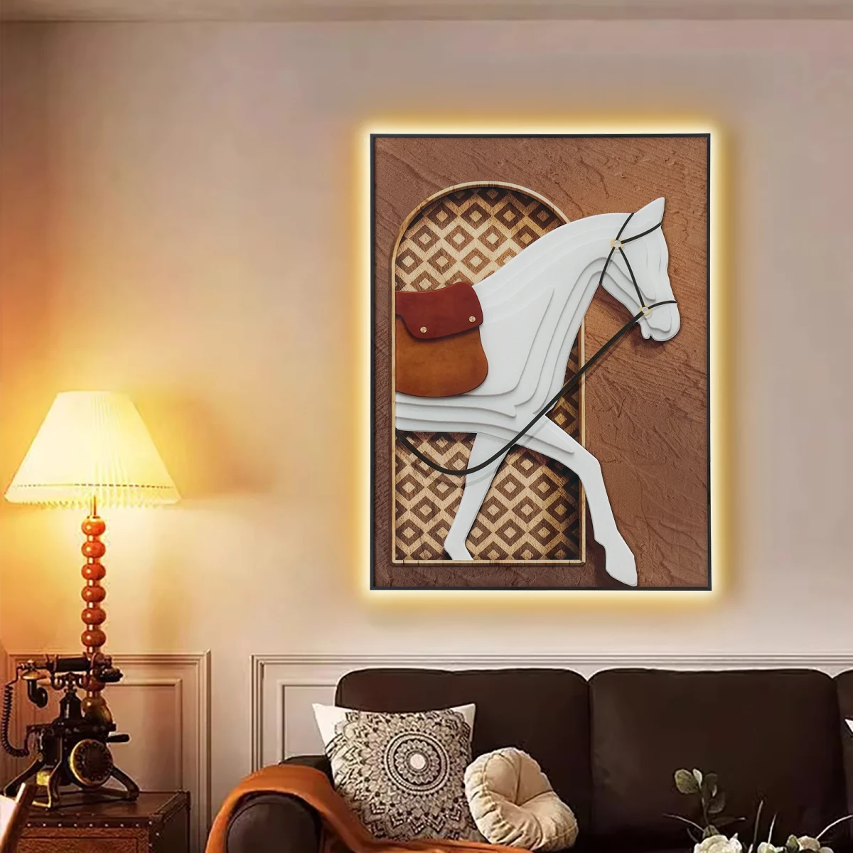 Işıklı Modern Akrilik At