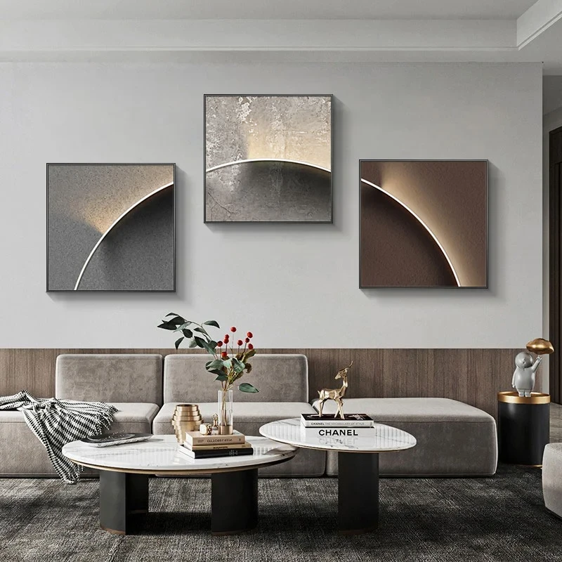 3 Parça Modern Soyut Duvar Dekoru