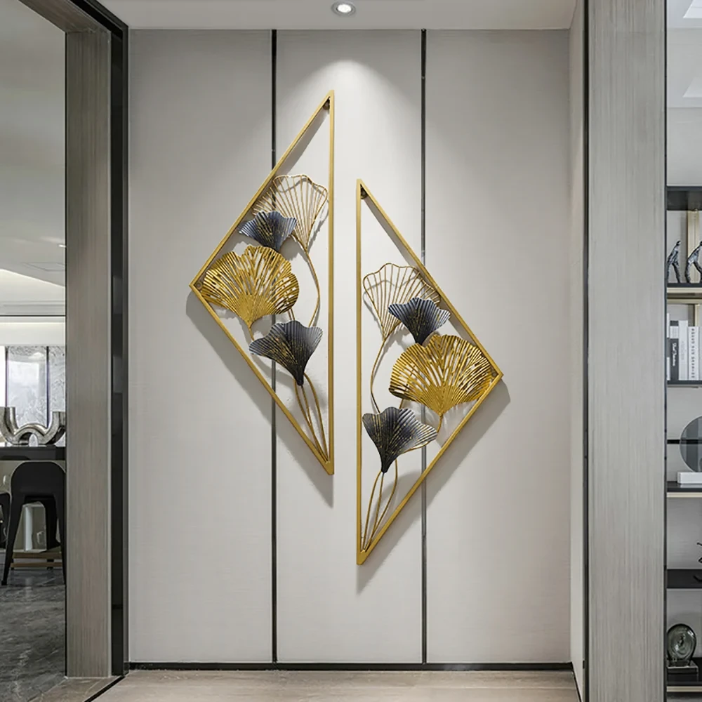 2 Parça Metal Üçgen Duvar Dekoru