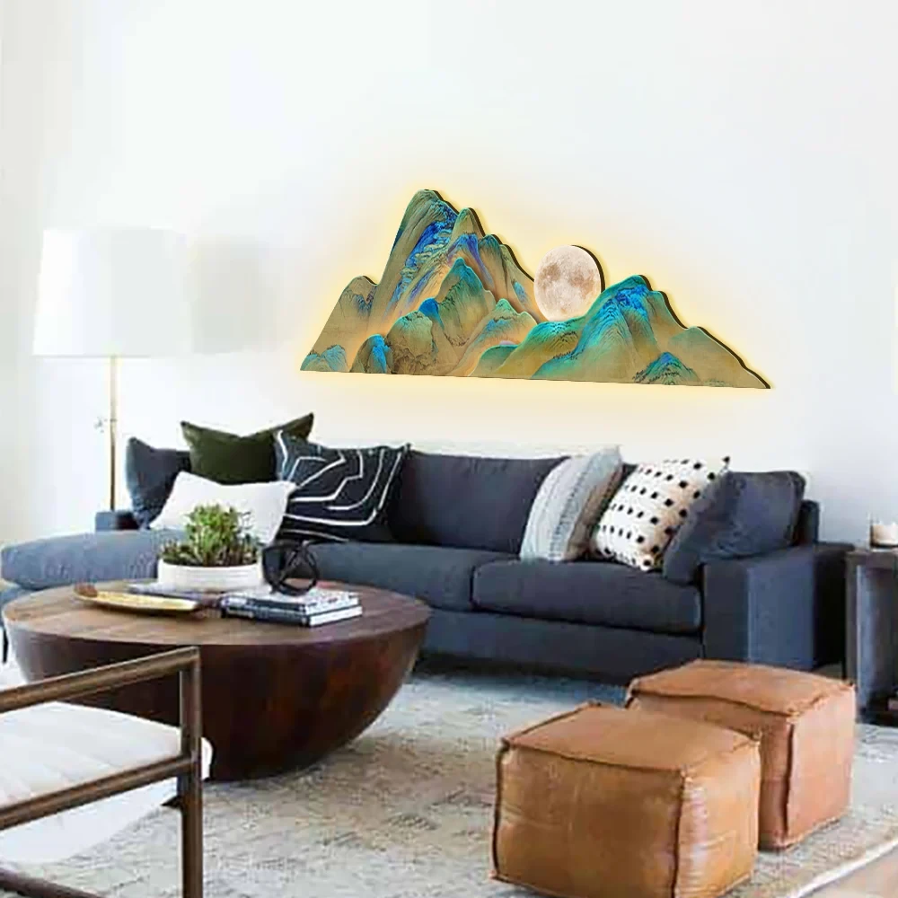 Yaratıcı Düzensiz Dağ Lambası Duvar Dekorasyonu