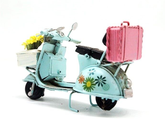 Metal Model Sepetli Motosiklet